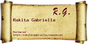 Rakita Gabriella névjegykártya